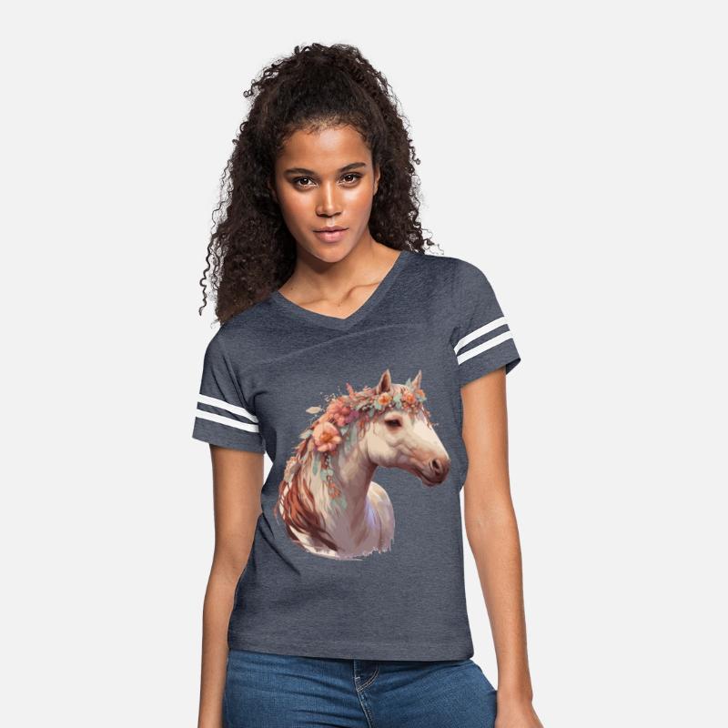 Watercolor Flower Horse Chinese Zodiac Animal Sign