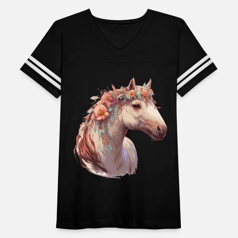 Watercolor Flower Horse Chinese Zodiac Animal Sign