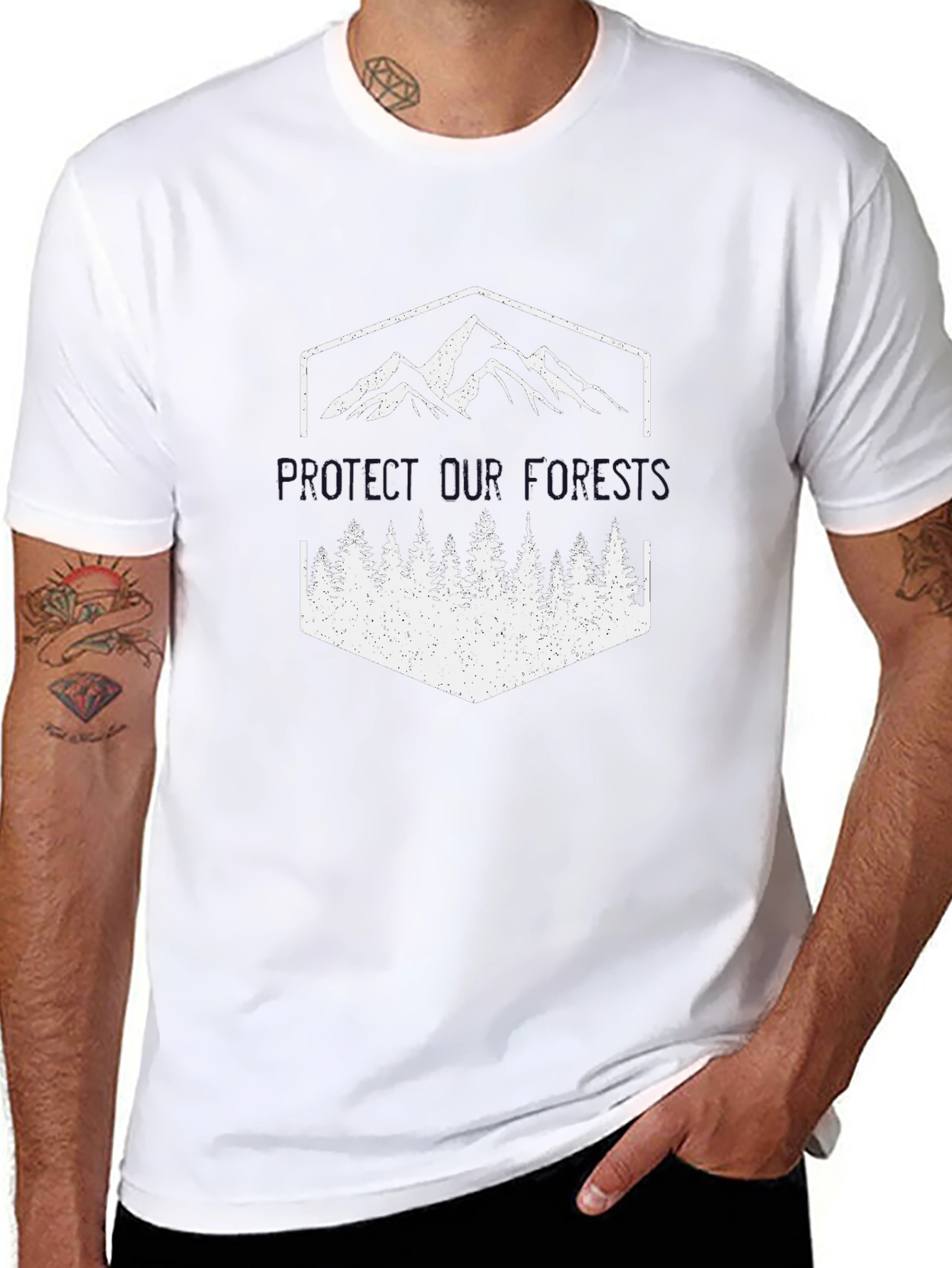 Mountain and Forest Graphic T-Shirt