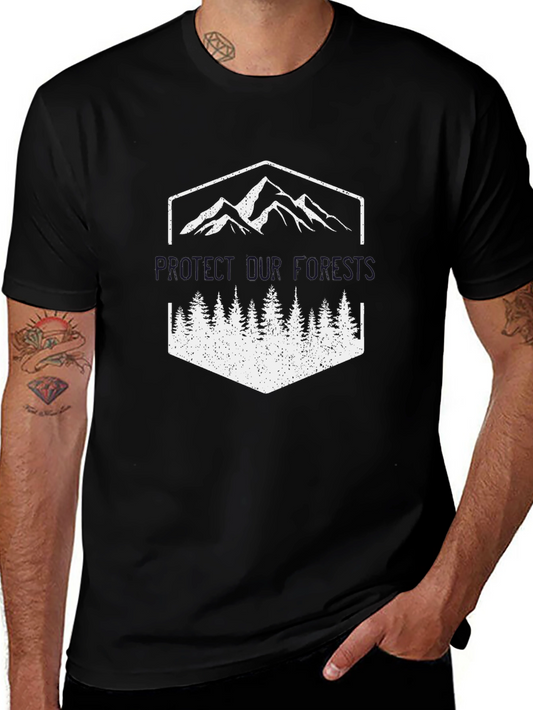 Mountain and Forest Graphic T-Shirt
