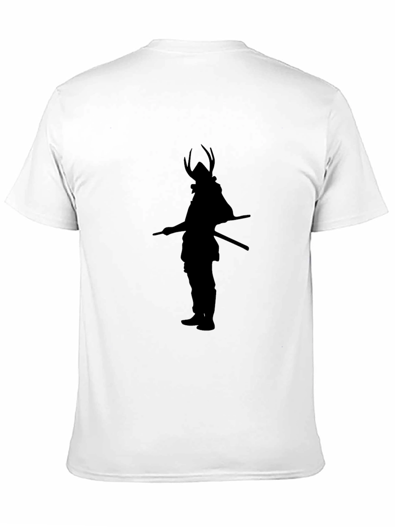 Samurai Silhouette Graphic Tee - Black
