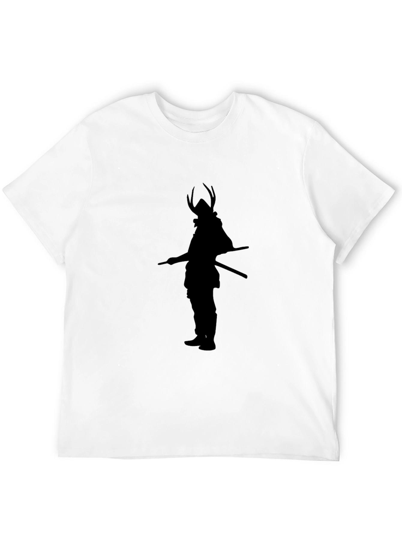 Samurai Silhouette Graphic Tee - Black