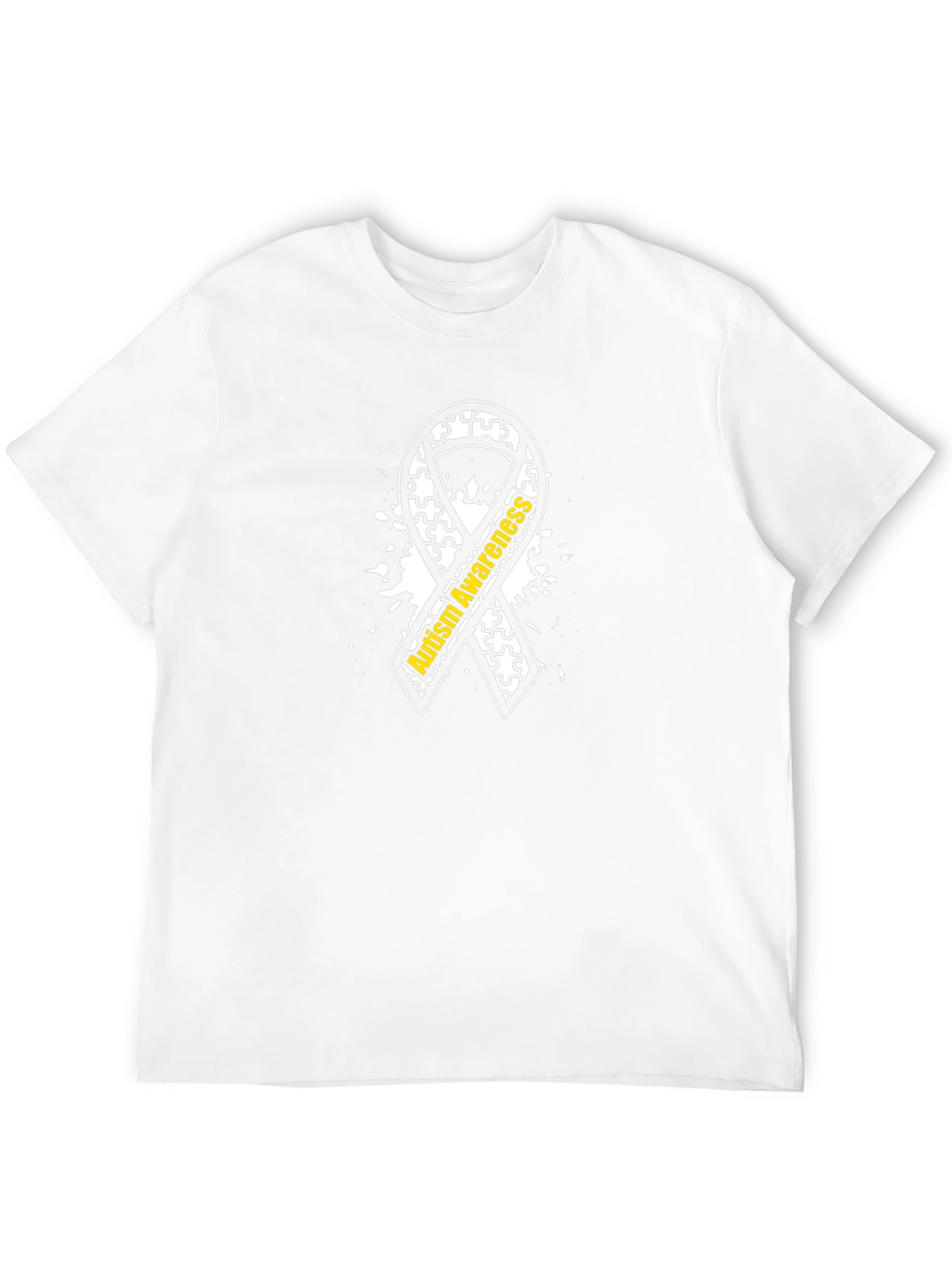 Autism Awareness Ribbon T-Shirt - Puzzle Piece Design
