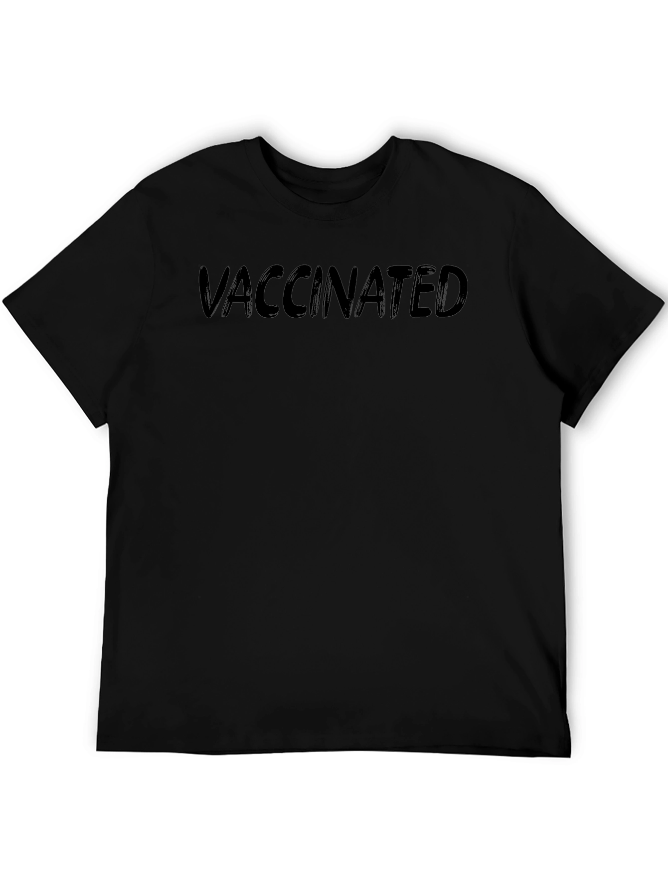 Vaccinated Black T-Shirt - Modern Comfort Fit