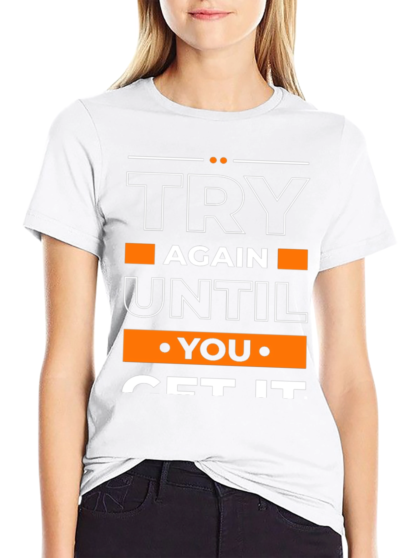 Motivational Try Again Graphic T-Shirt
