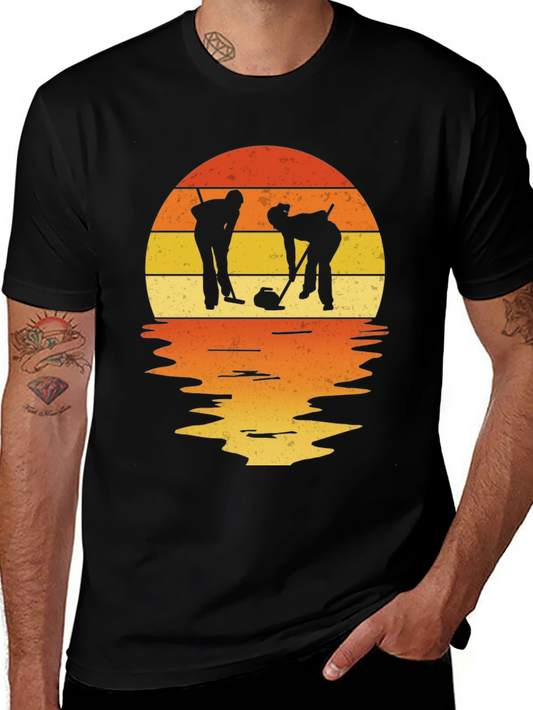 Retro Sunset Curling T-Shirt
