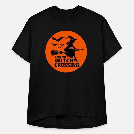 Witch - Witch Broom Saying Caution Witch Crossing