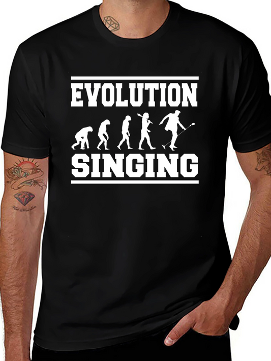 Evolution of Singing Black T-Shirt