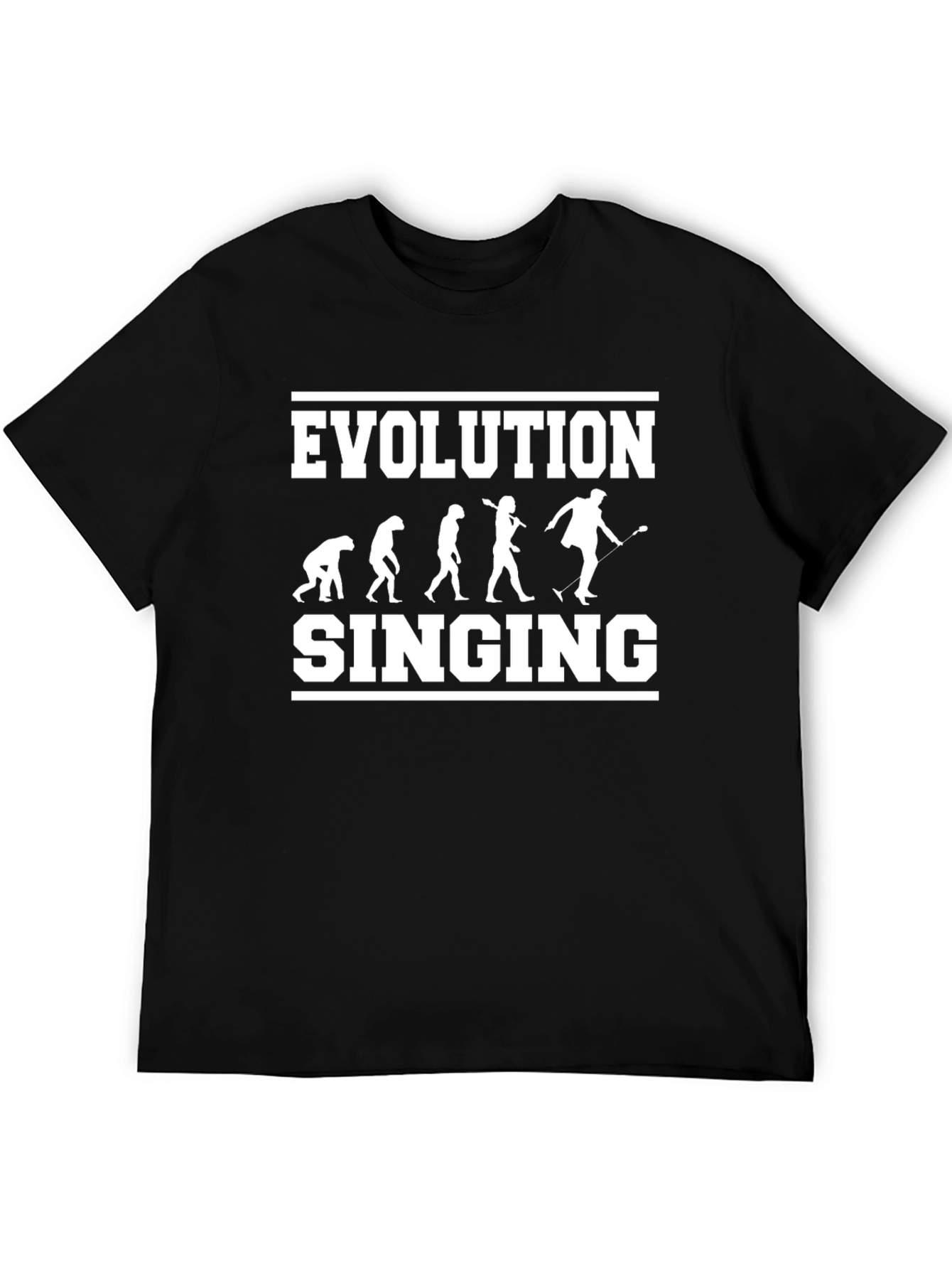 Evolution of Singing Black T-Shirt