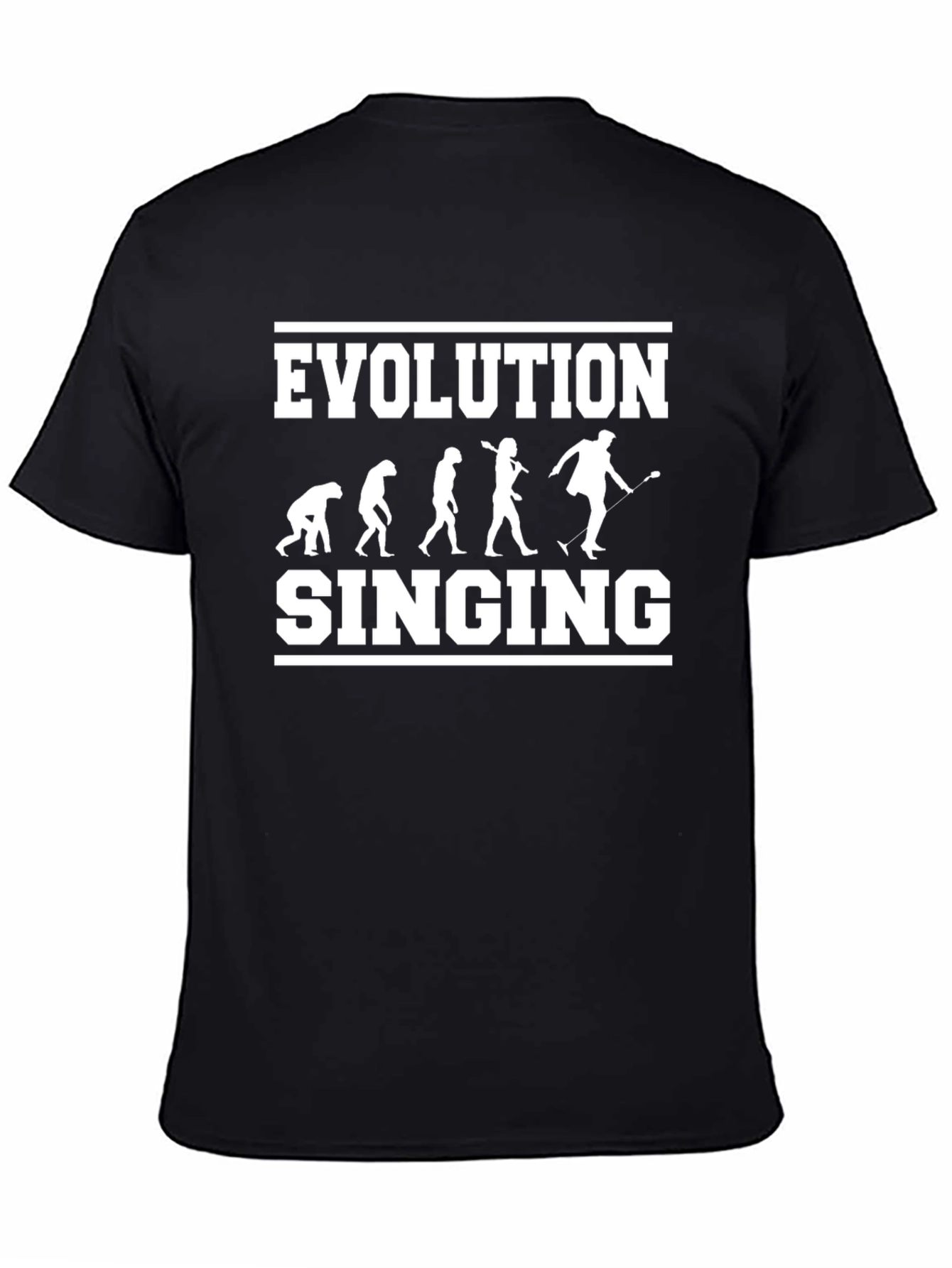 Evolution of Singing Black T-Shirt