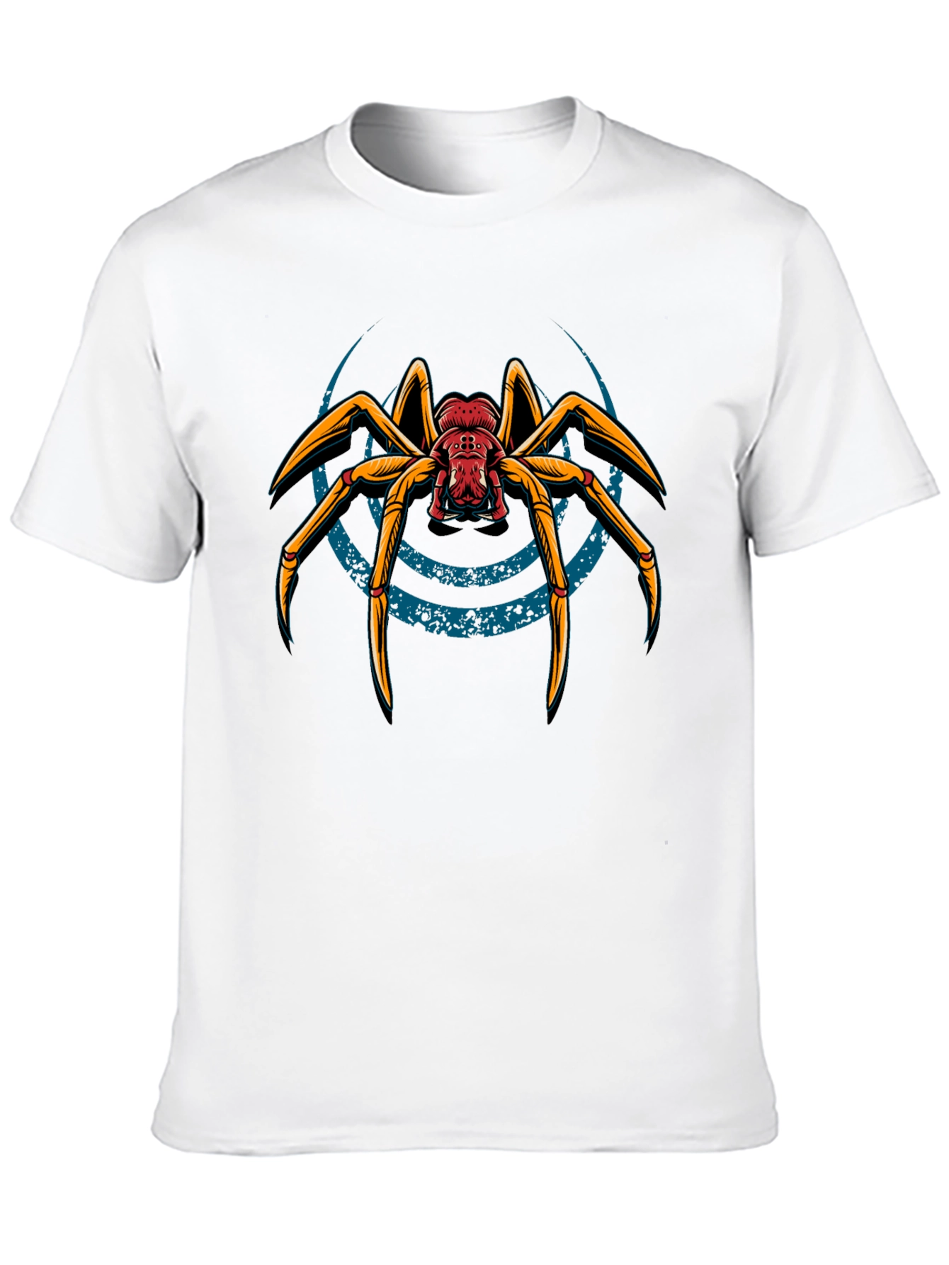 Black T-Shirt with Spider Graphic