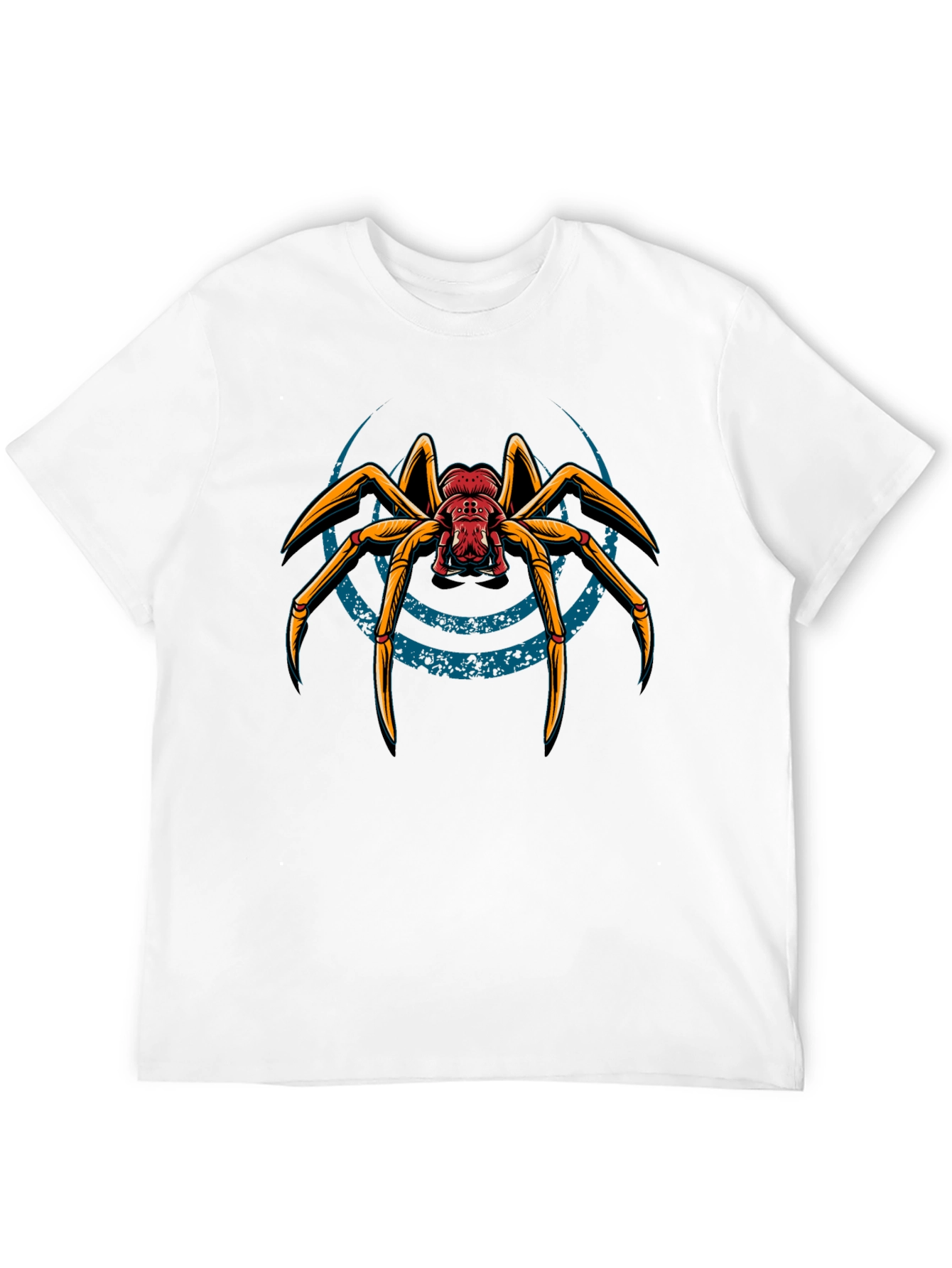 Black T-Shirt with Spider Graphic