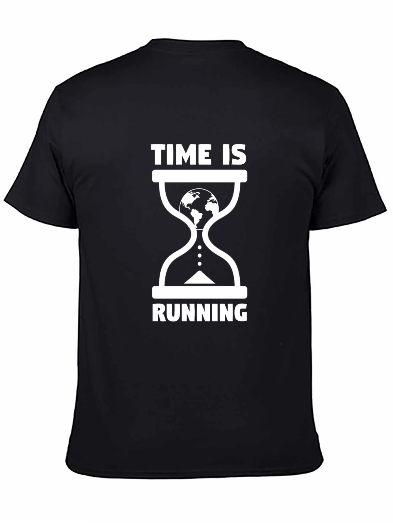 Time is Running T-Shirt Earth Hourglass