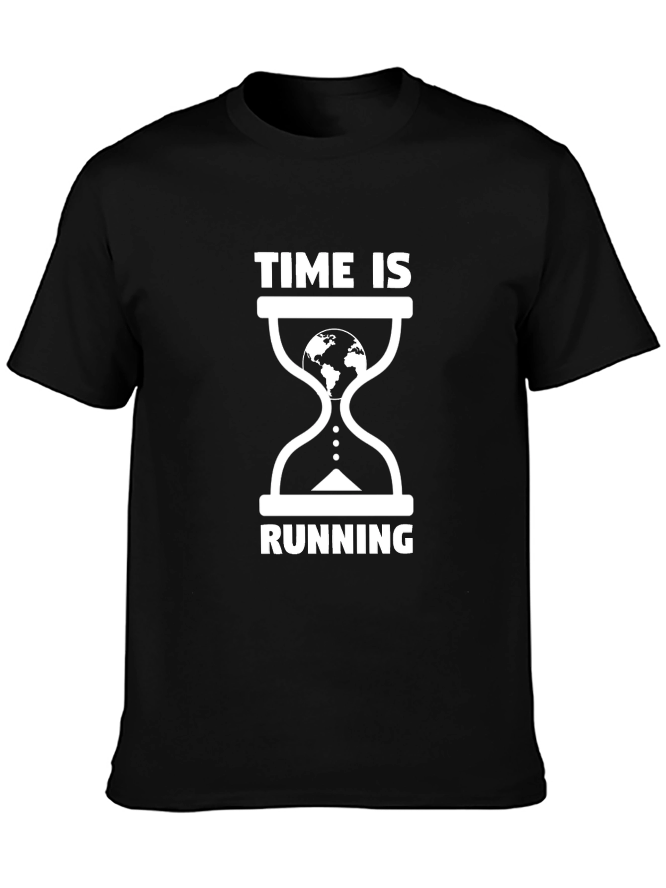Time is Running T-Shirt Earth Hourglass