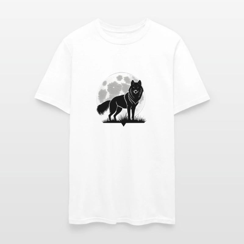 Wolf howling at the moon graphic t-shirt