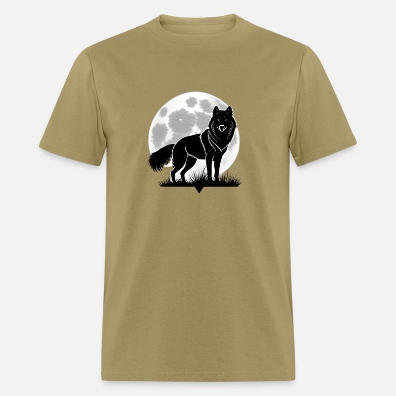 Wolf howling at the moon graphic t-shirt
