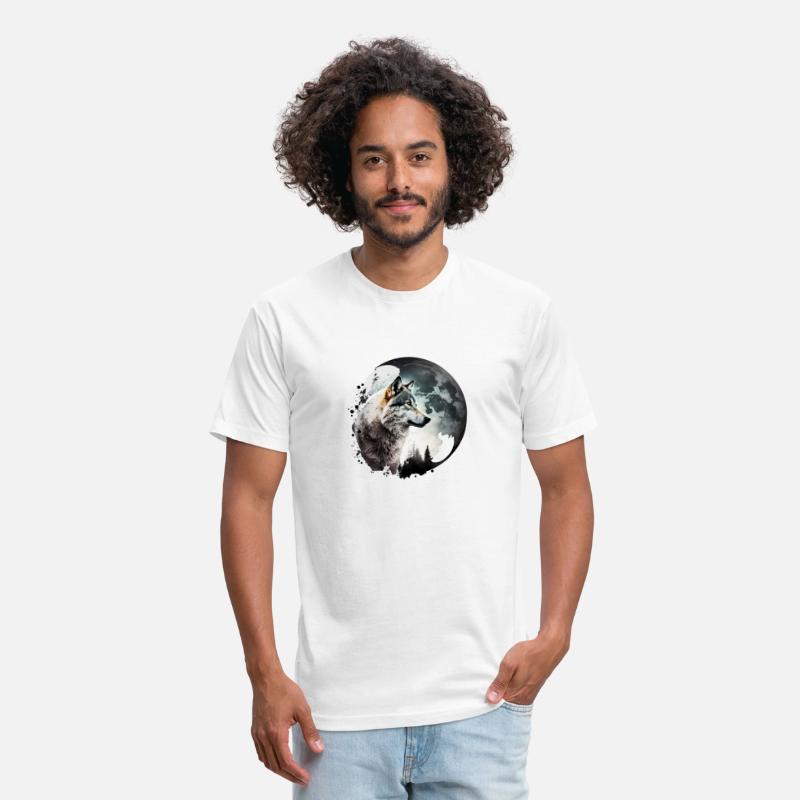 Wolf Moonlight Forest Wild Werewolf Watercolor 1