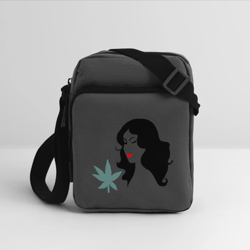 Woman with Marijuana Leaf Vector