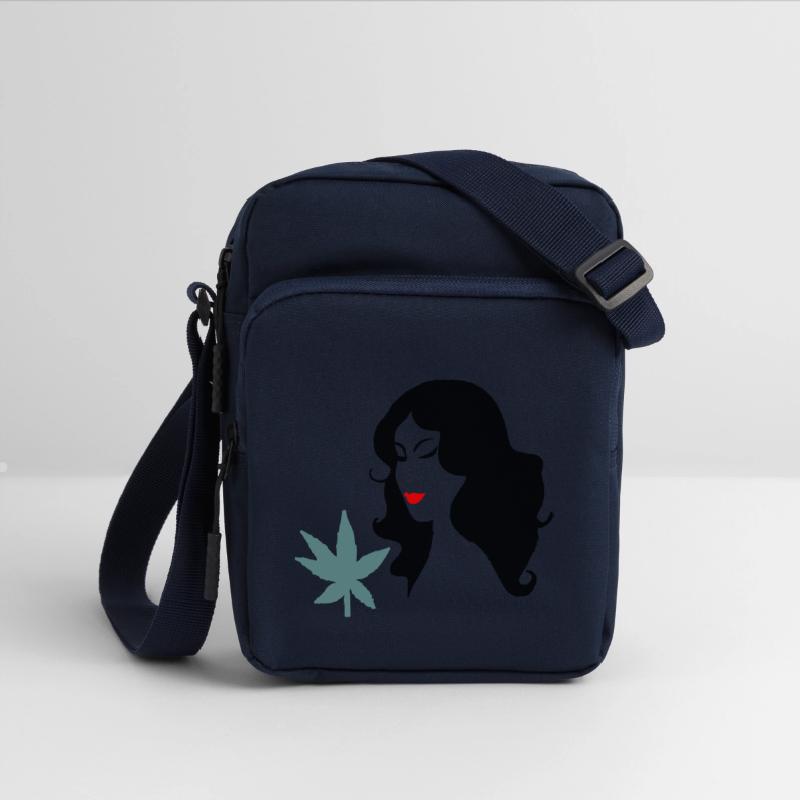 Woman with Marijuana Leaf Vector