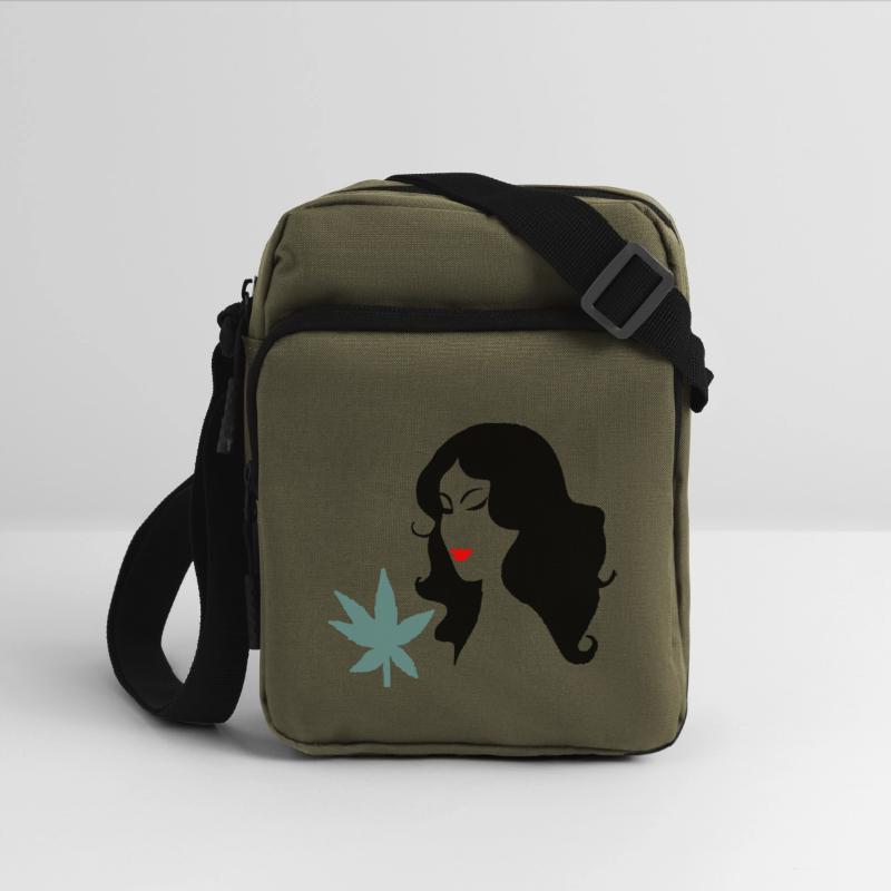 Woman with Marijuana Leaf Vector