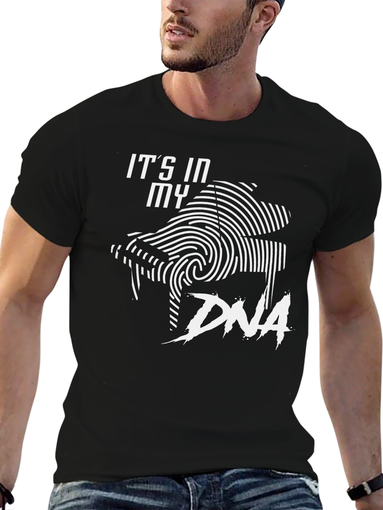 Piano DNA Black T-Shirt - Musician Tee
