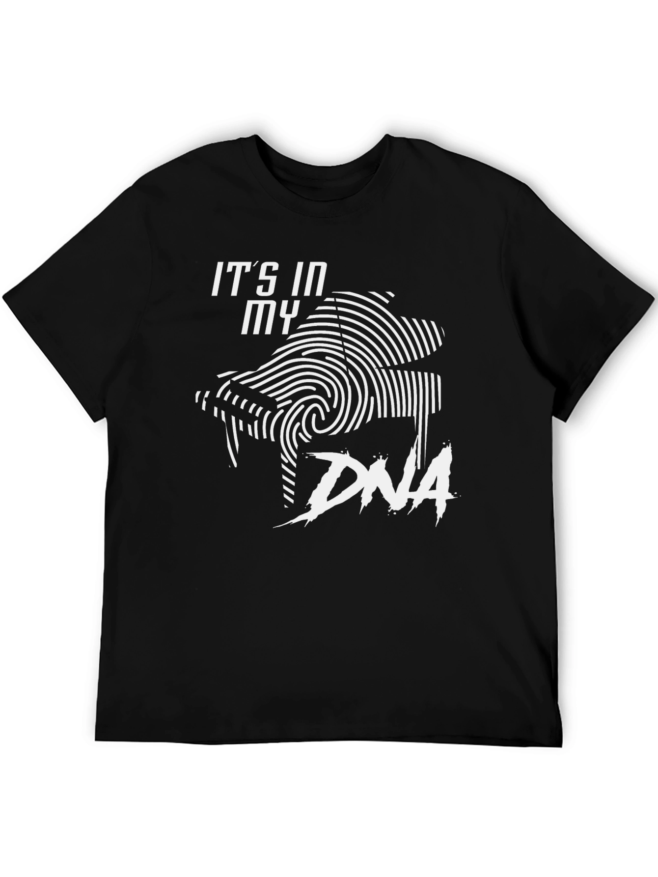 Piano DNA Black T-Shirt - Musician Tee