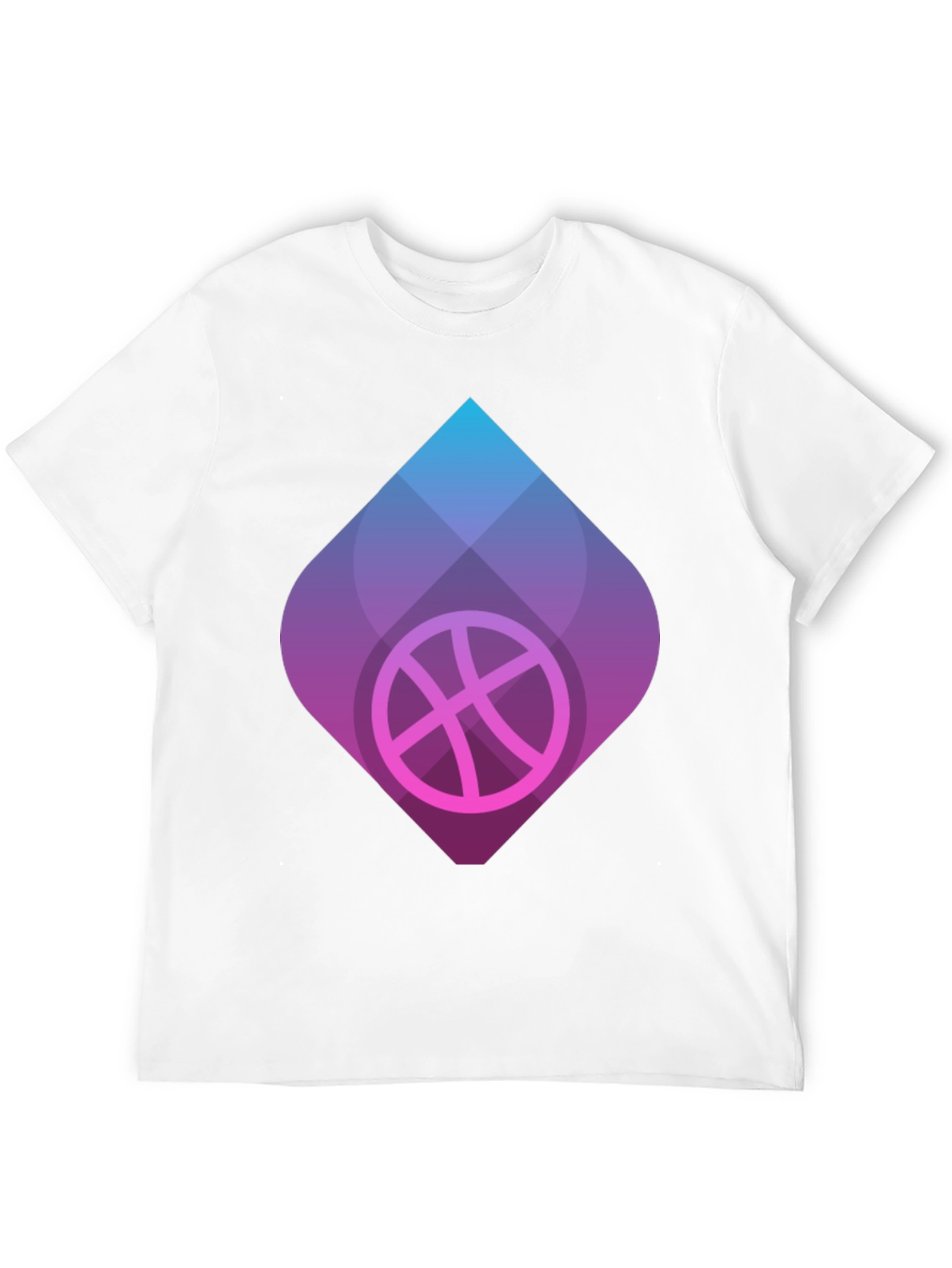 Mens Black Graphic Tee - Basketball Design