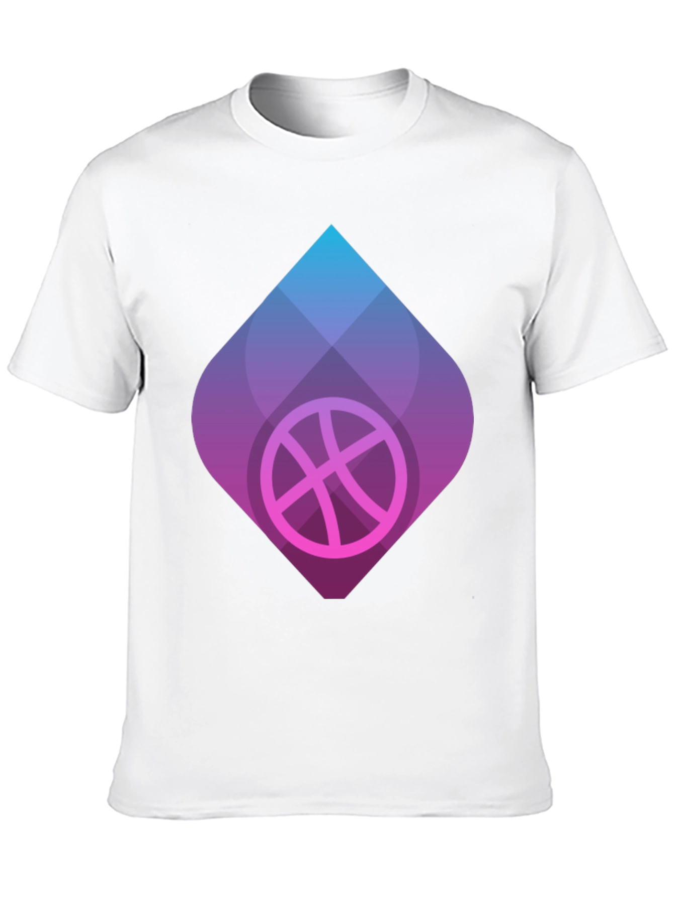 Mens Black Graphic Tee - Basketball Design