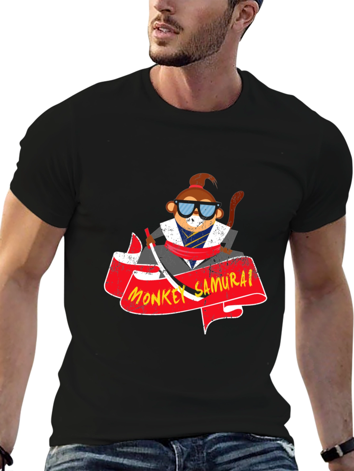 Monkey Samurai Graphic T-Shirt - Cool & Unique Design
