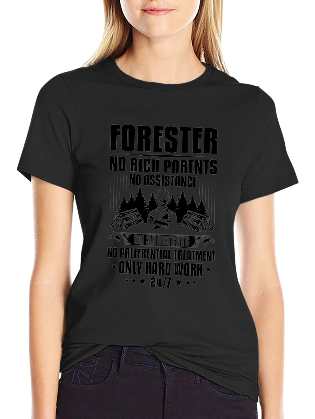 Forester Hard Work Graphic Tee - Black