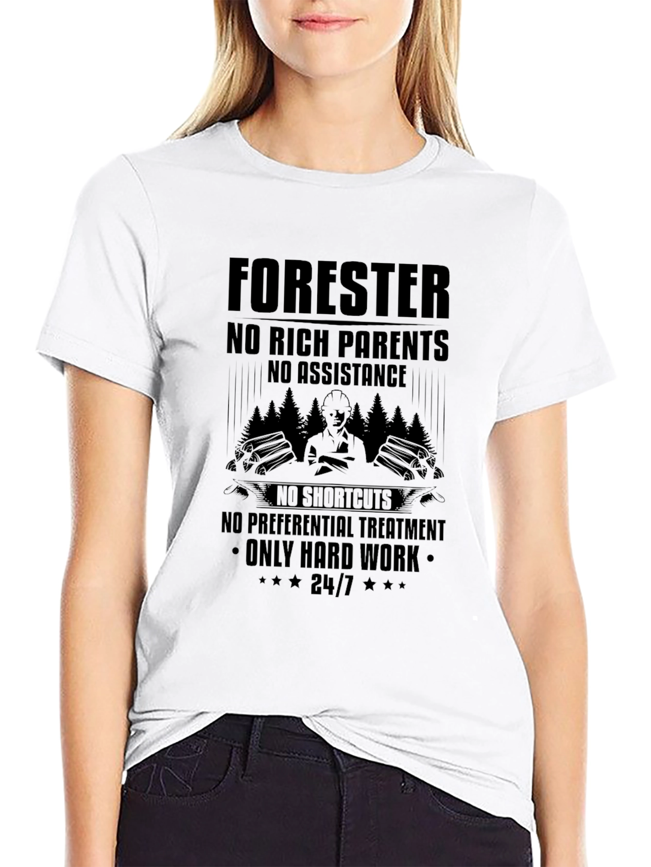 Forester Hard Work Graphic Tee - Black