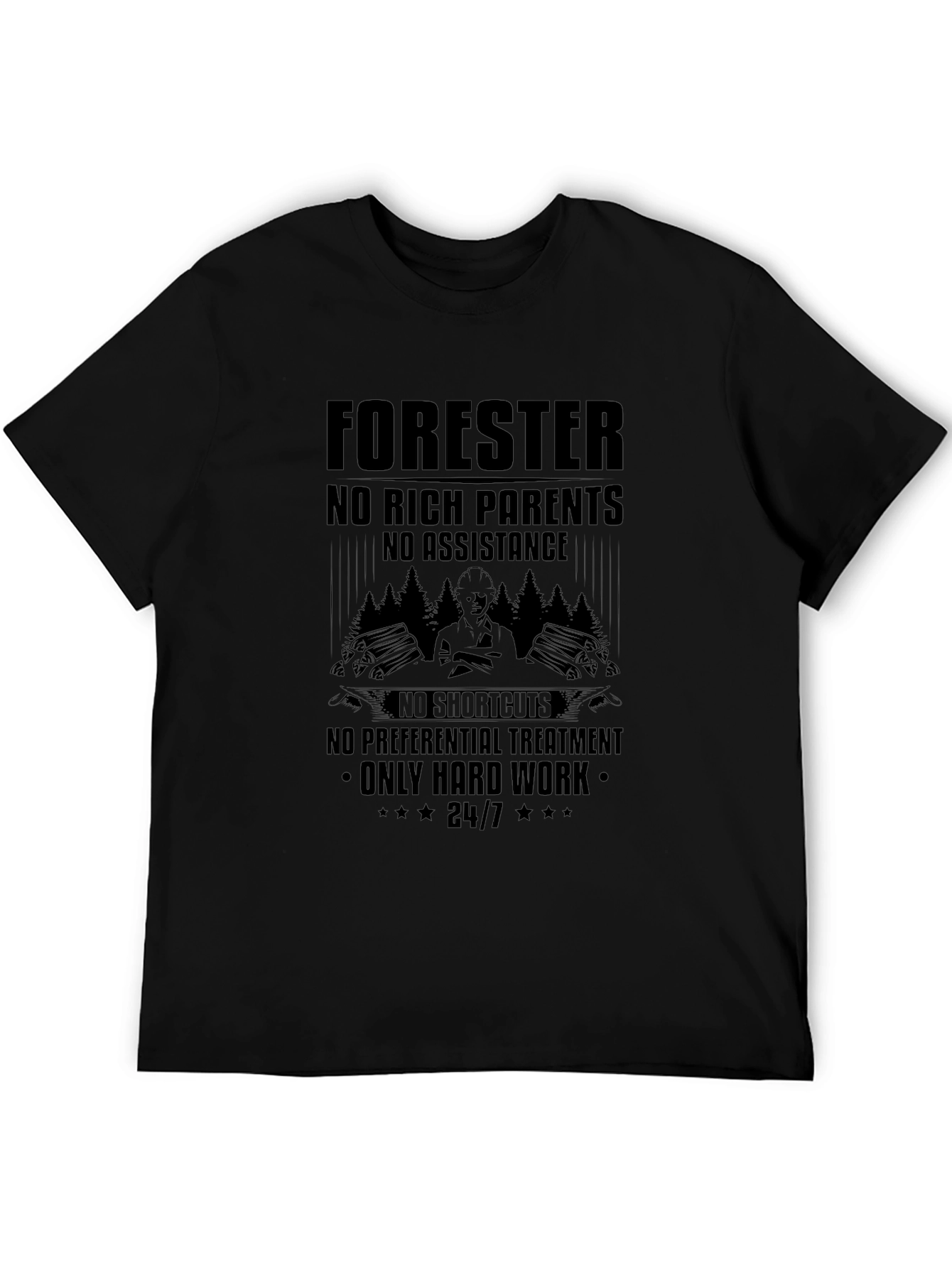 Forester Hard Work Graphic Tee - Black