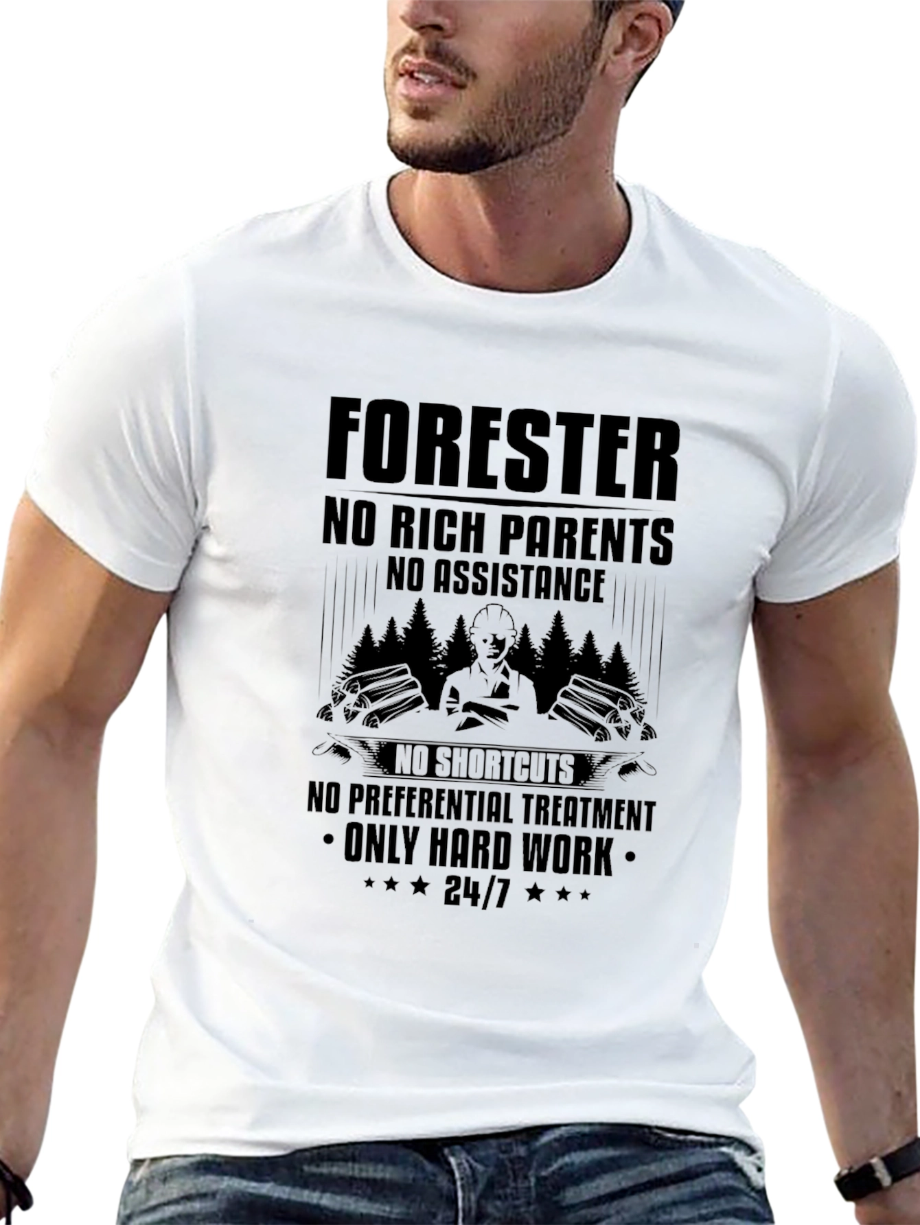 Forester Hard Work Graphic Tee - Black