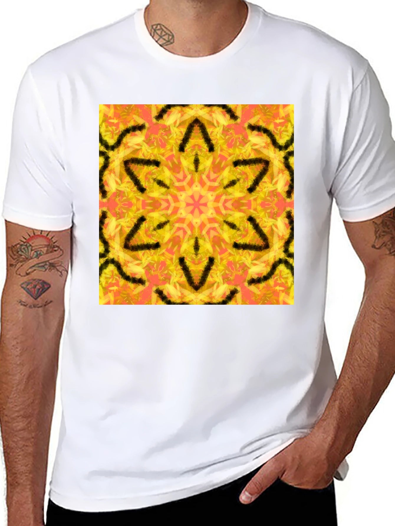 Kaleidoscope Graphic Black Tee