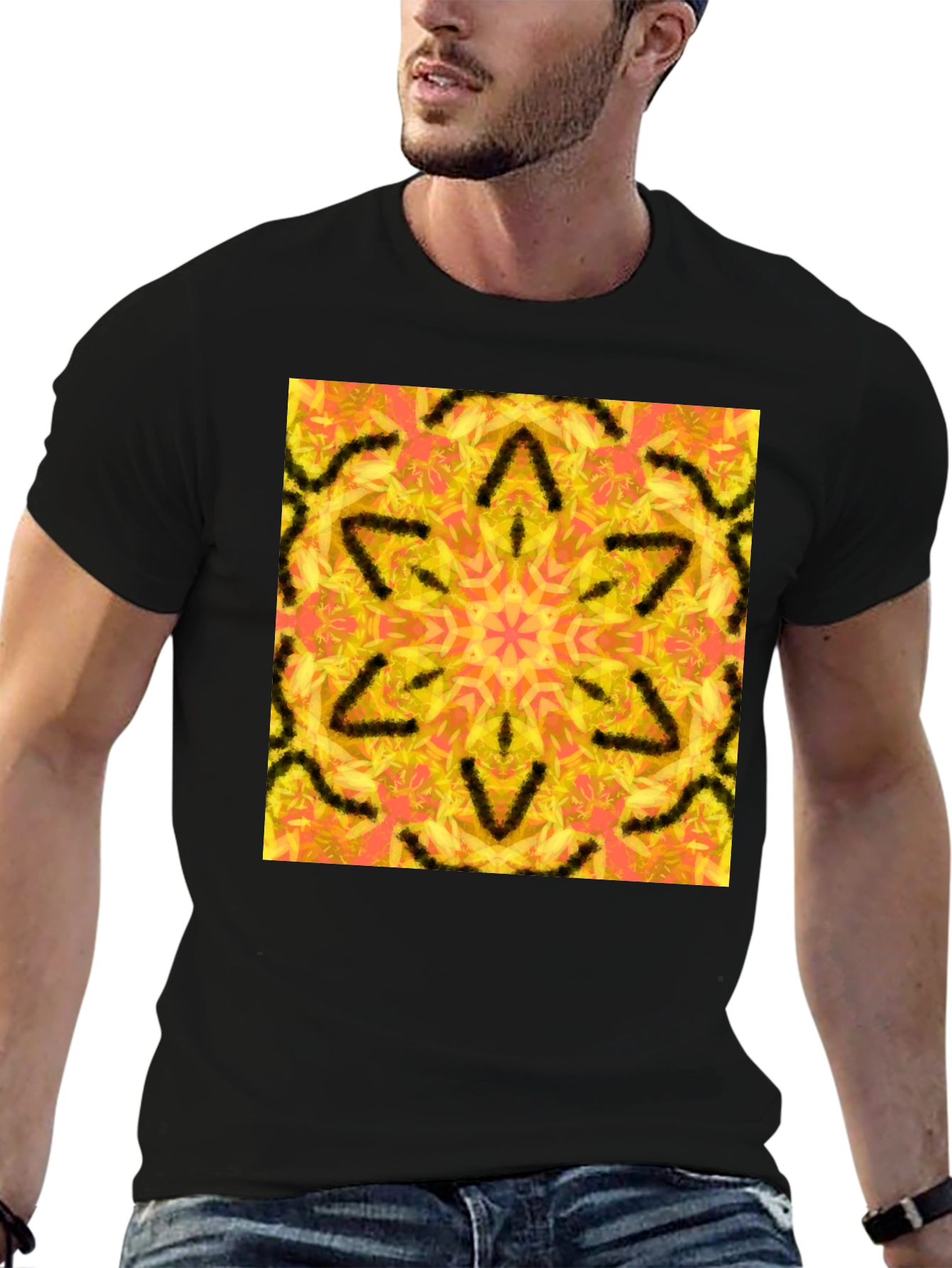 Kaleidoscope Graphic Black Tee
