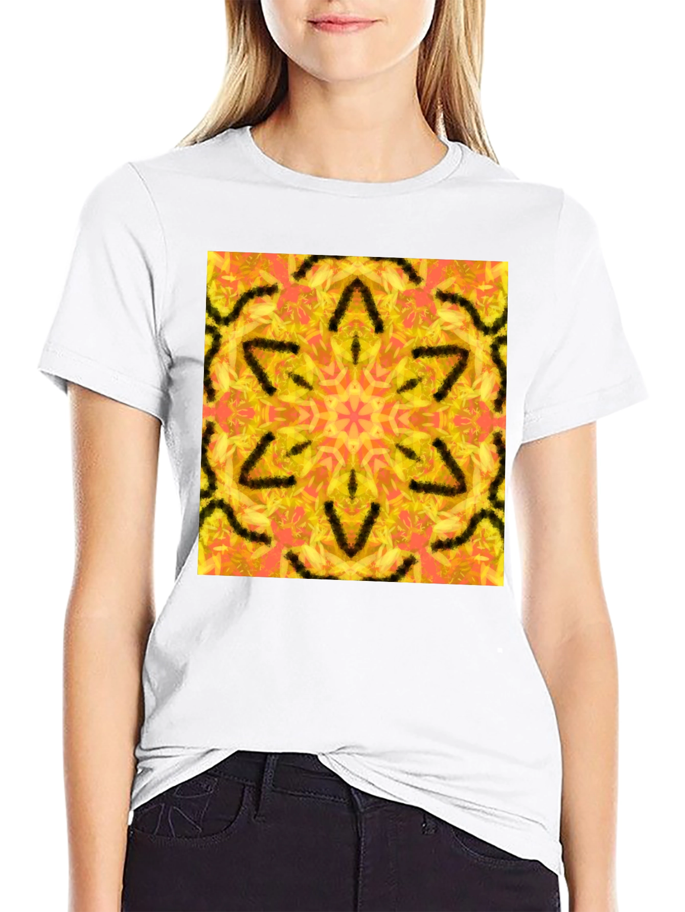 Kaleidoscope Graphic Black Tee