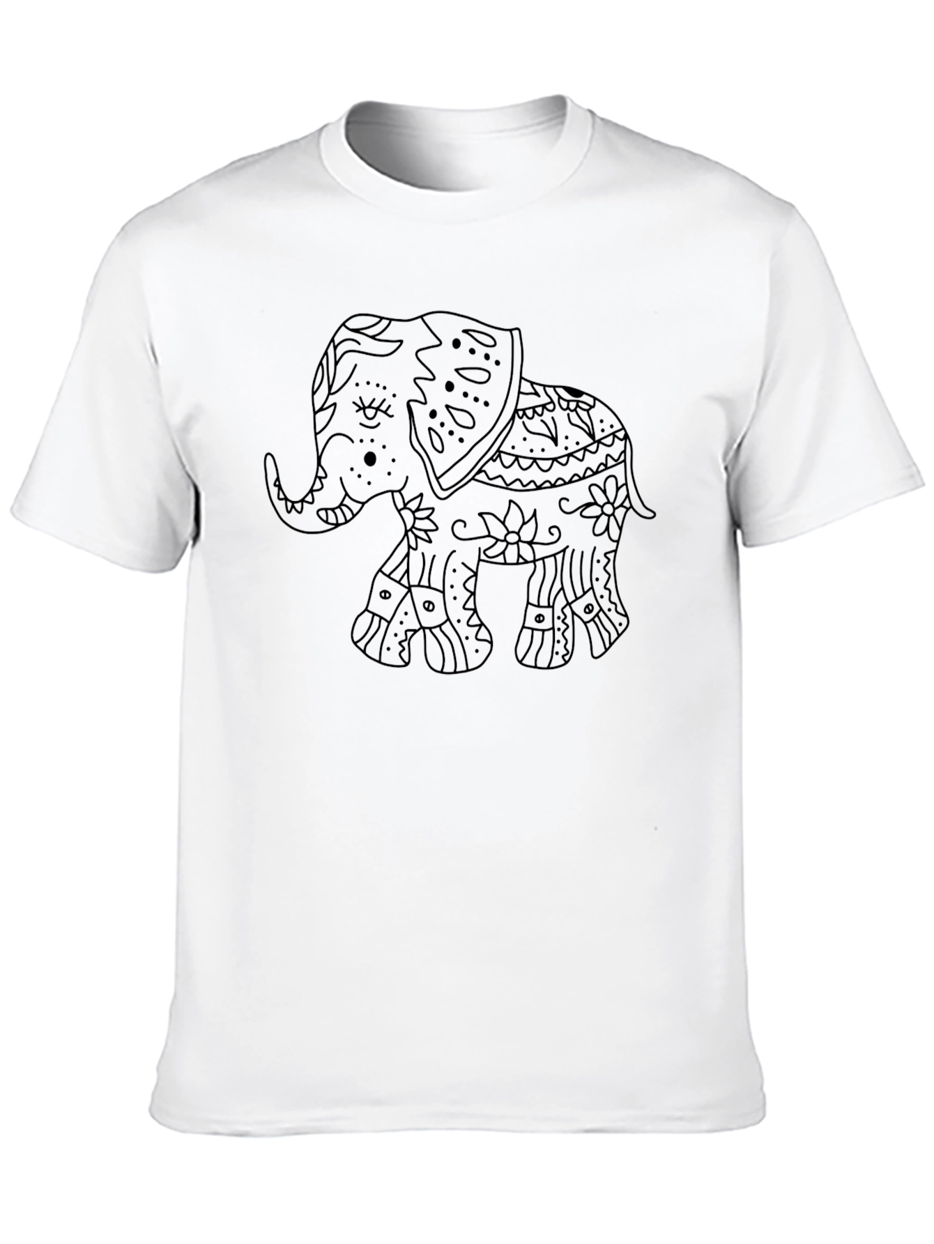 Black Elephant Graphic Tee - Mens Casual