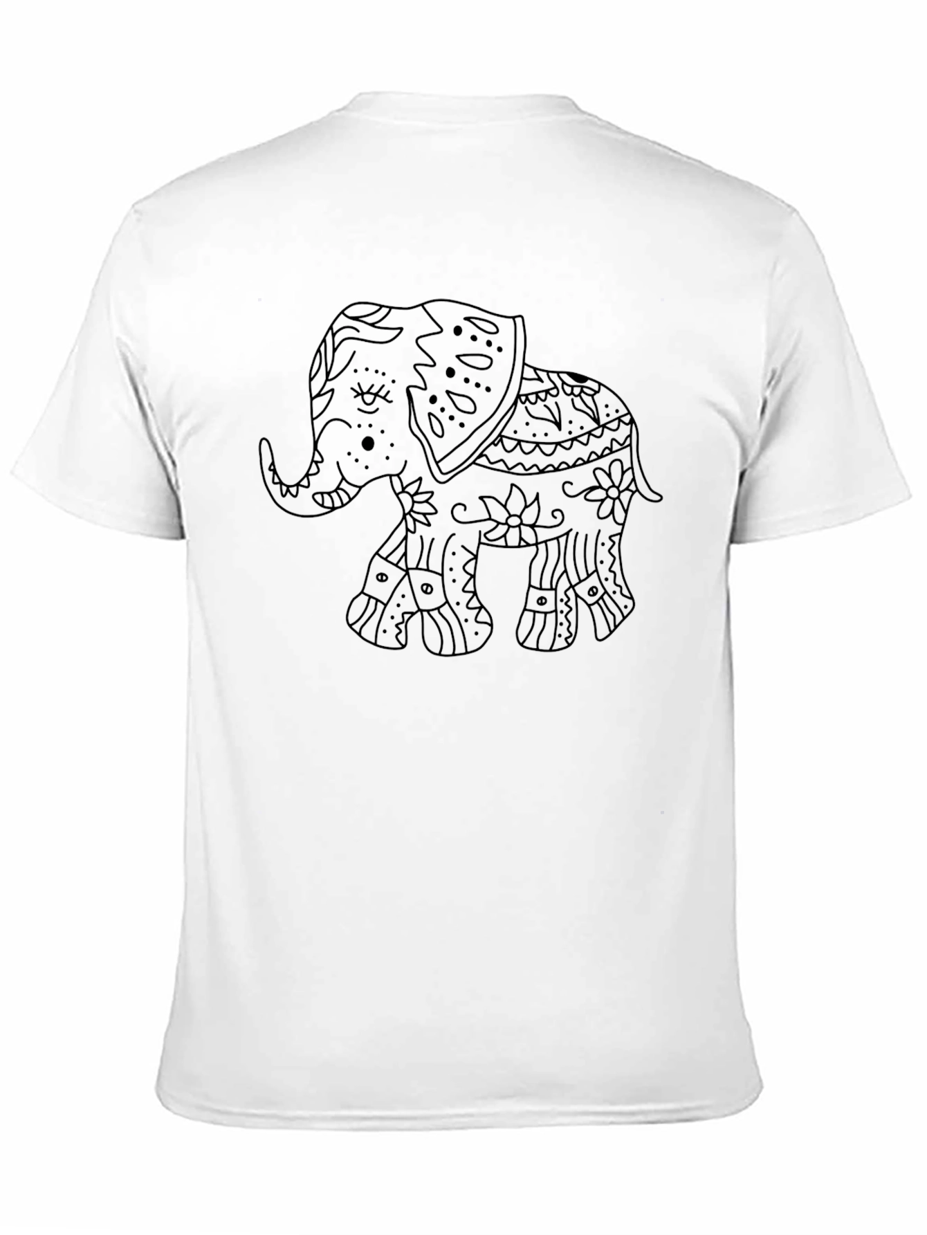 Black Elephant Graphic Tee - Mens Casual