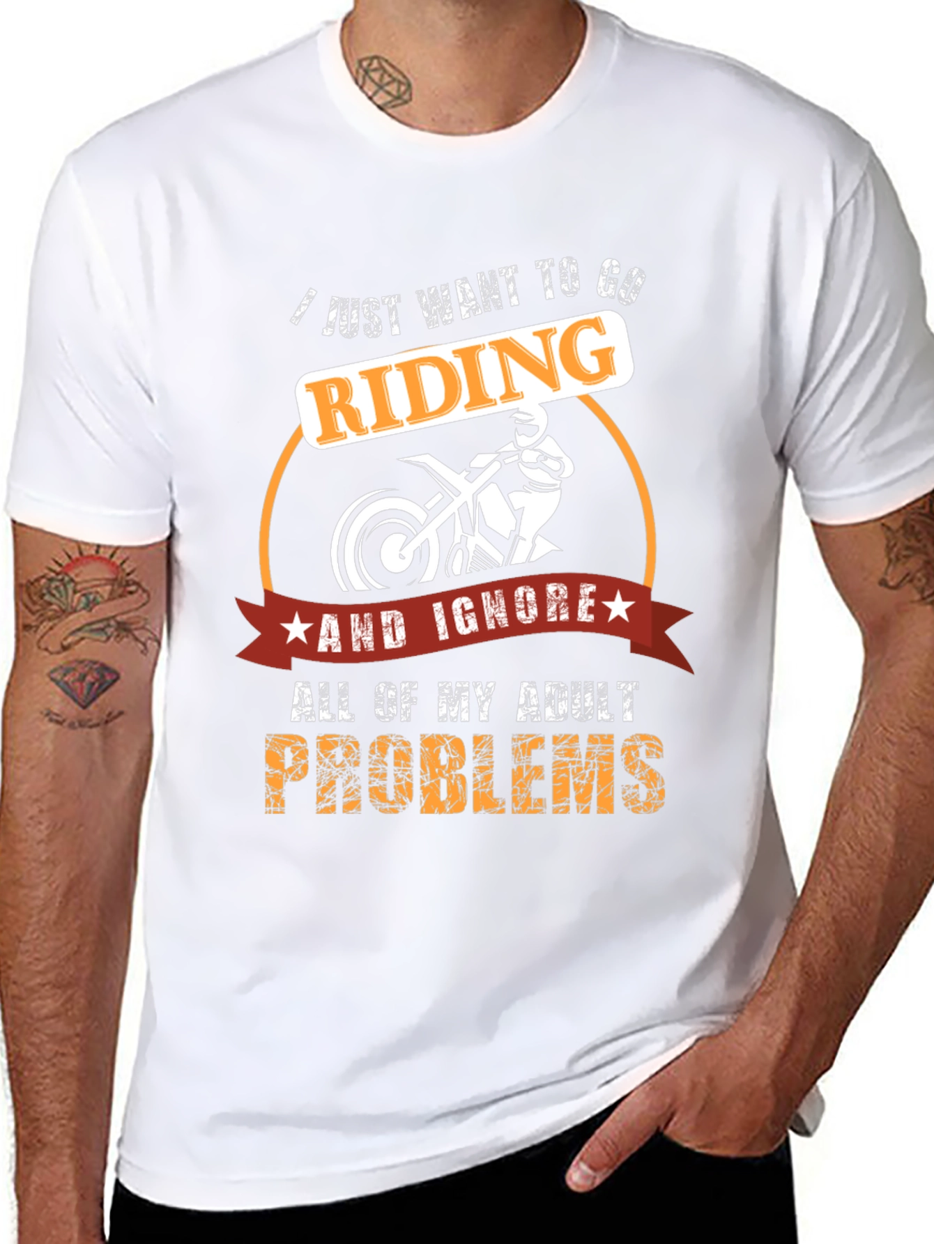 Riding T-Shirt: Ignore Adult Problems & Ride!