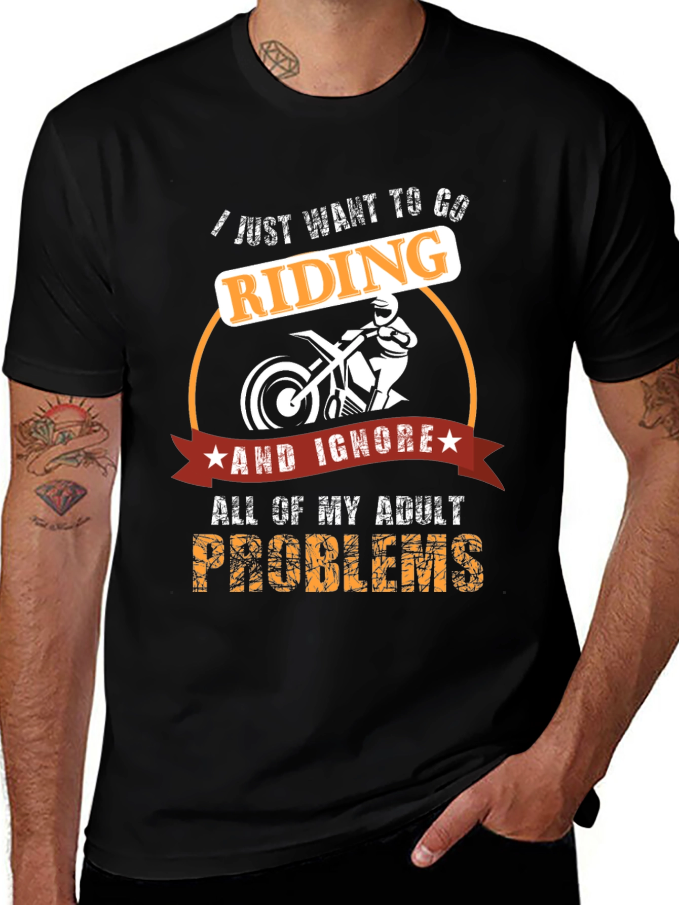 Riding T-Shirt: Ignore Adult Problems & Ride!