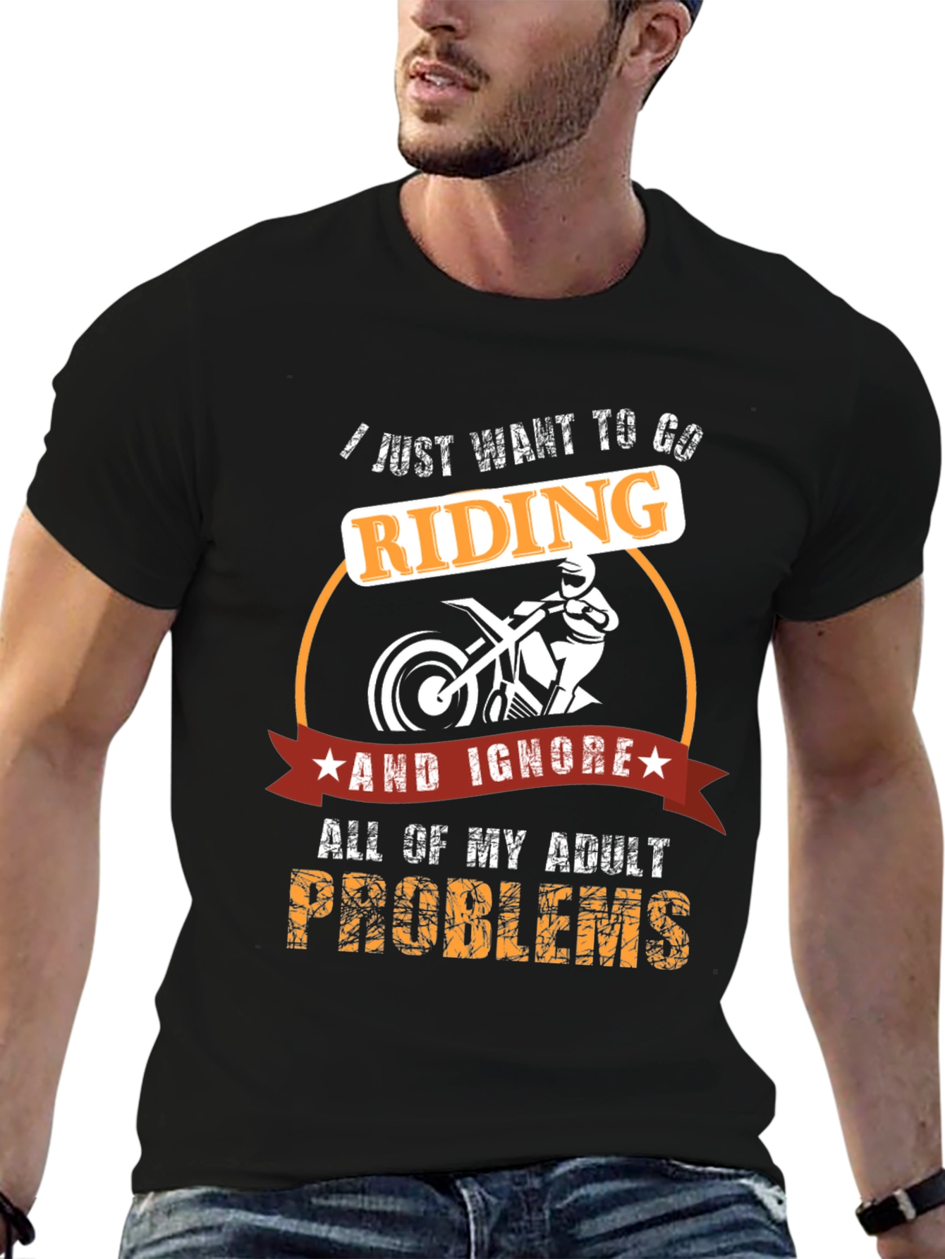 Riding T-Shirt: Ignore Adult Problems & Ride!