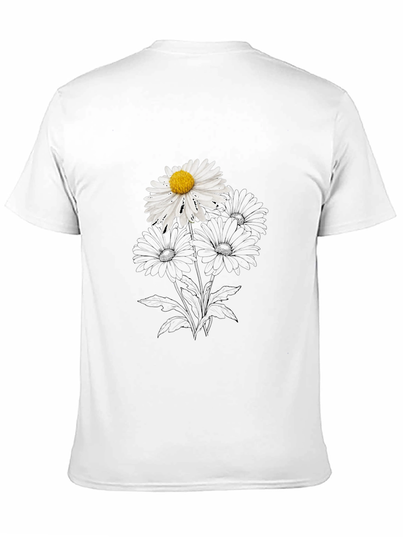 Daisy Graphic Black T-Shirt - Stylish Casual Wear