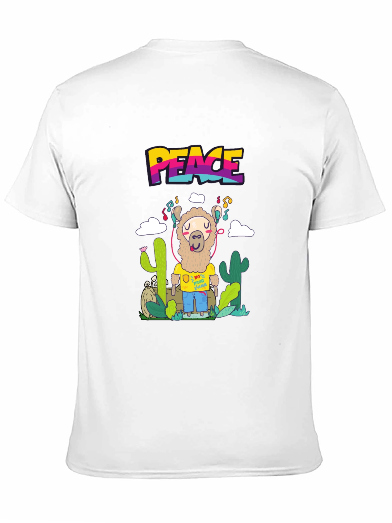 Peace Llama T-Shirt Graphic Tee