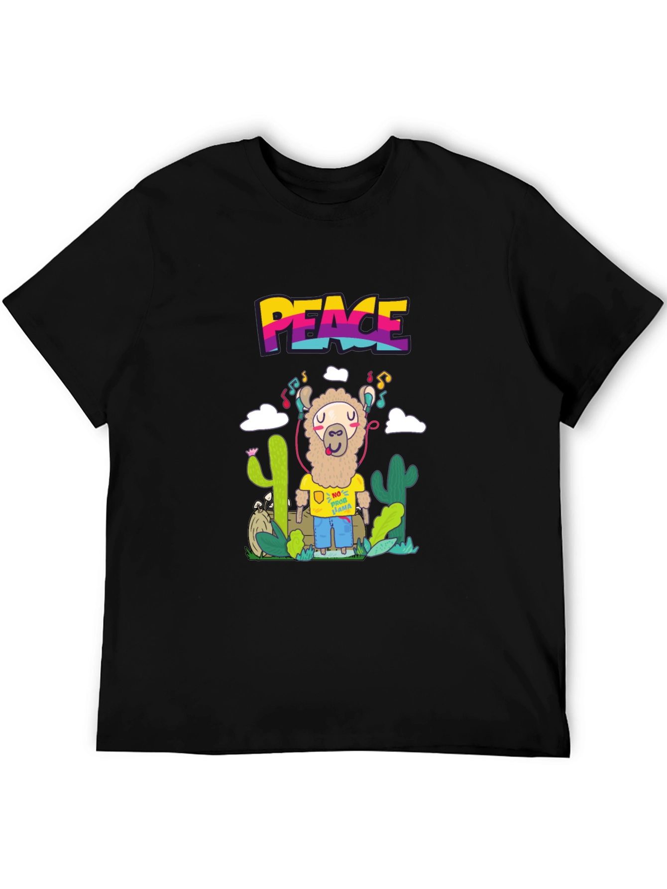 Peace Llama T-Shirt Graphic Tee