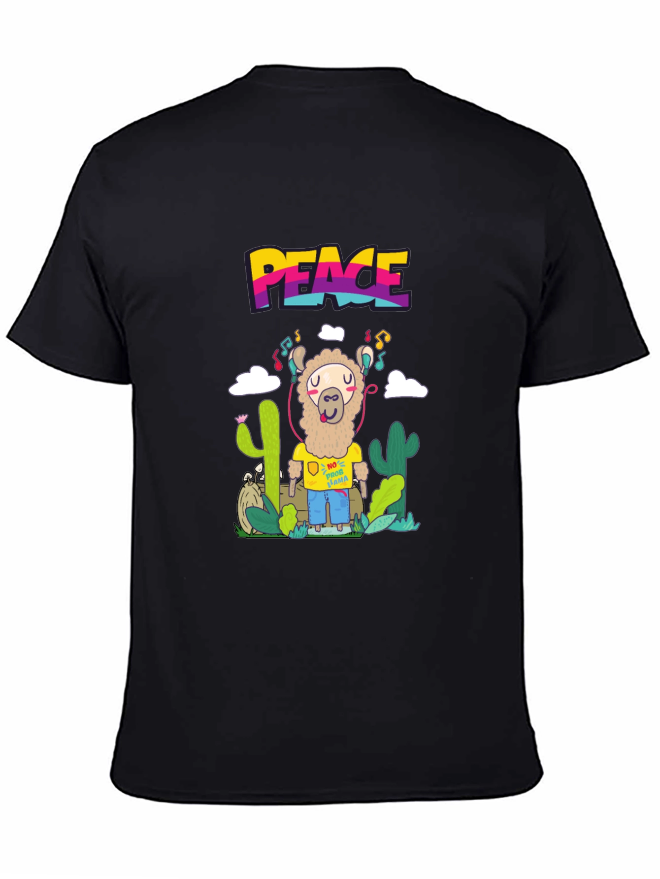 Peace Llama T-Shirt Graphic Tee