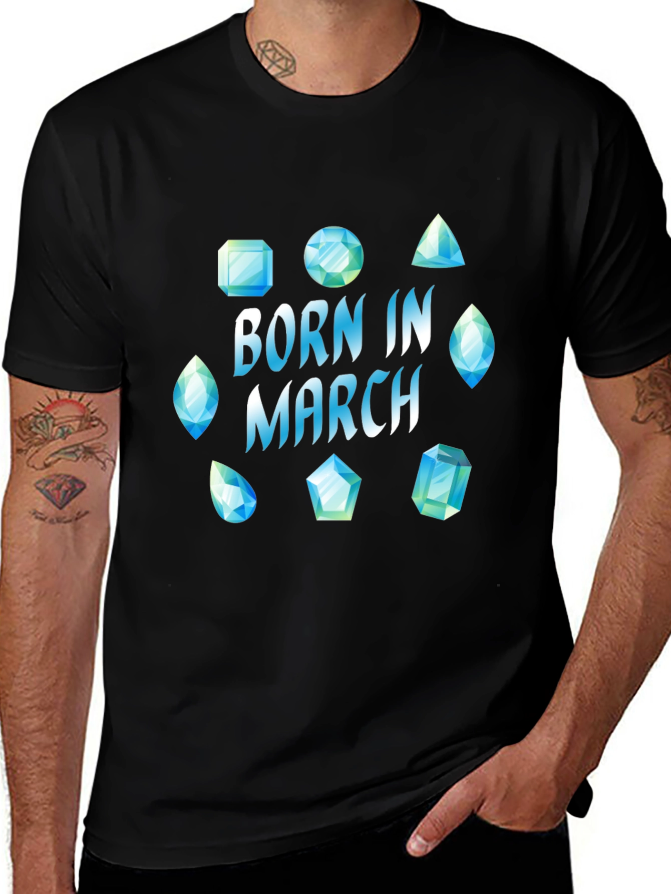 Born in March Gemstone T-Shirt