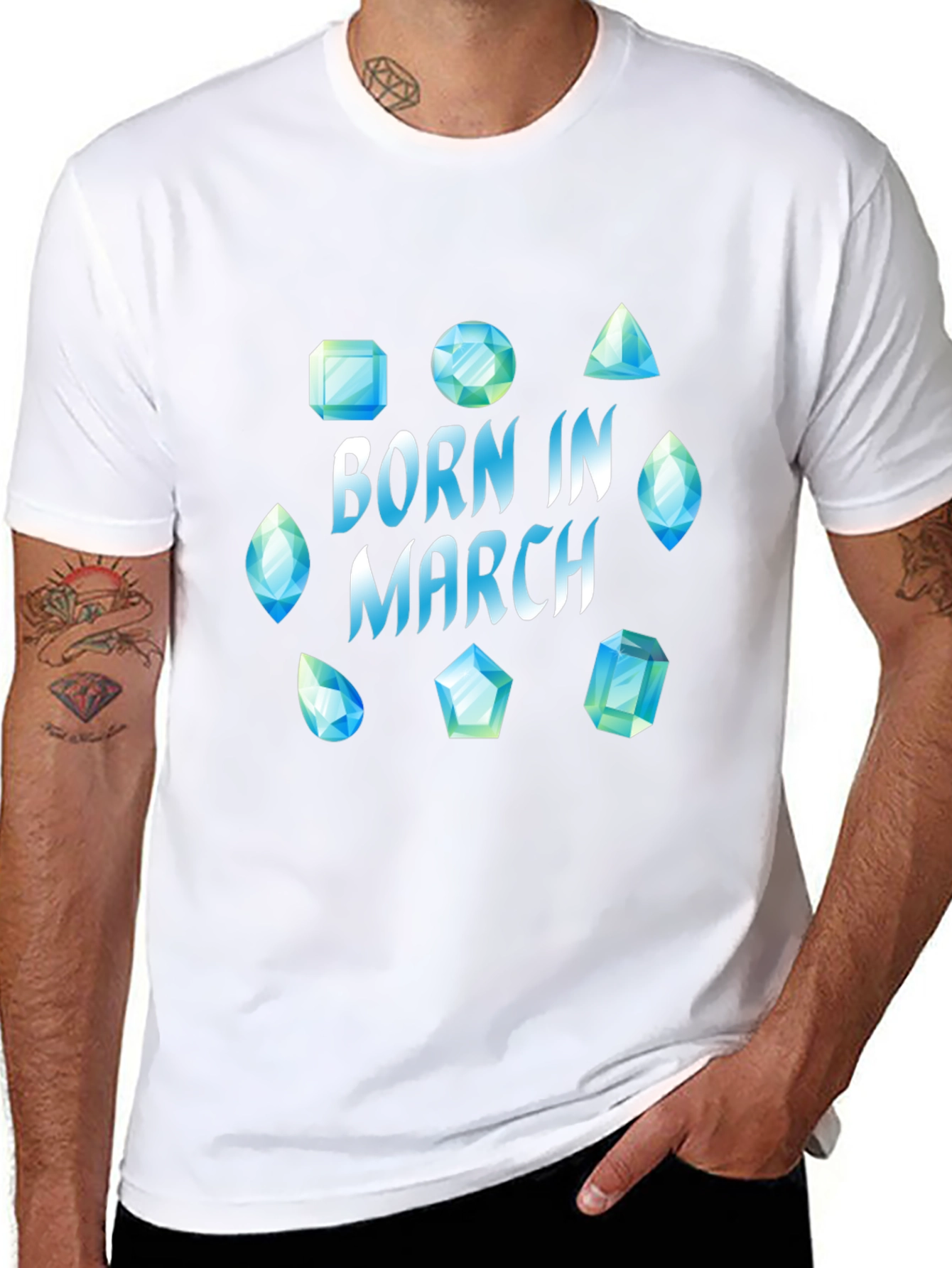 Born in March Gemstone T-Shirt