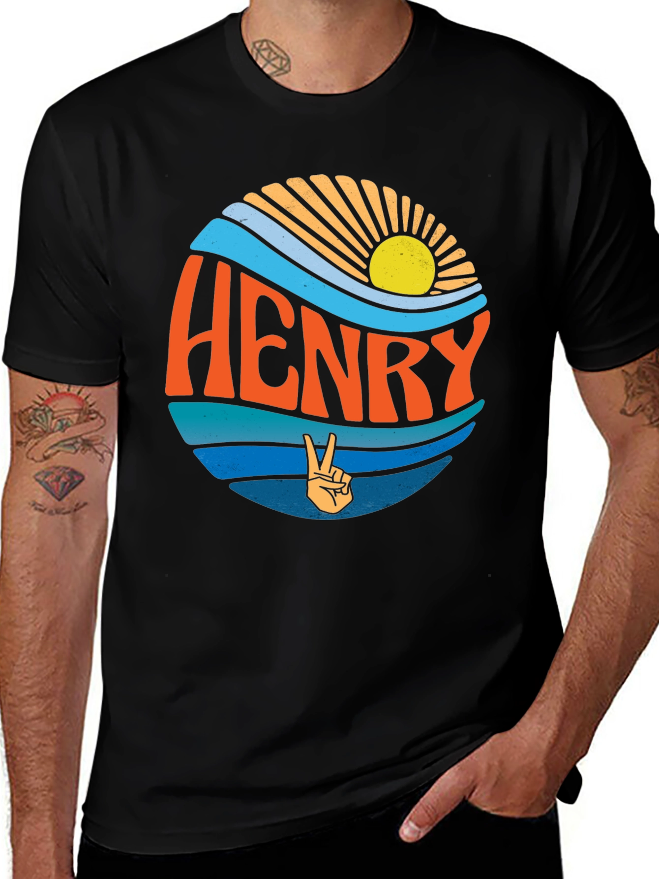 Henry Retro T-Shirt - Personalized Custom Name Tee
