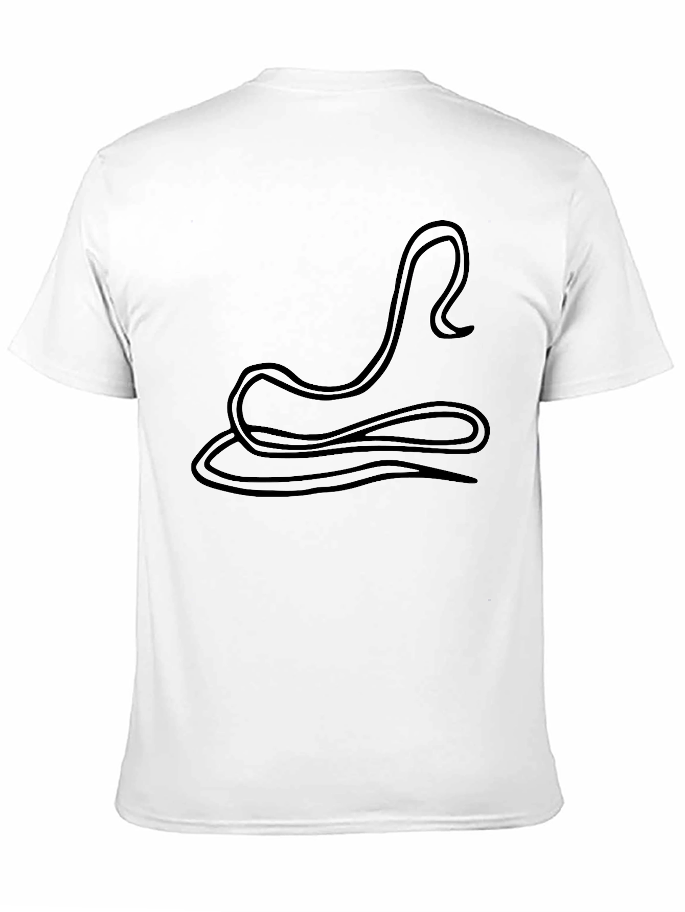 Minimalist Line Art Black T-Shirt