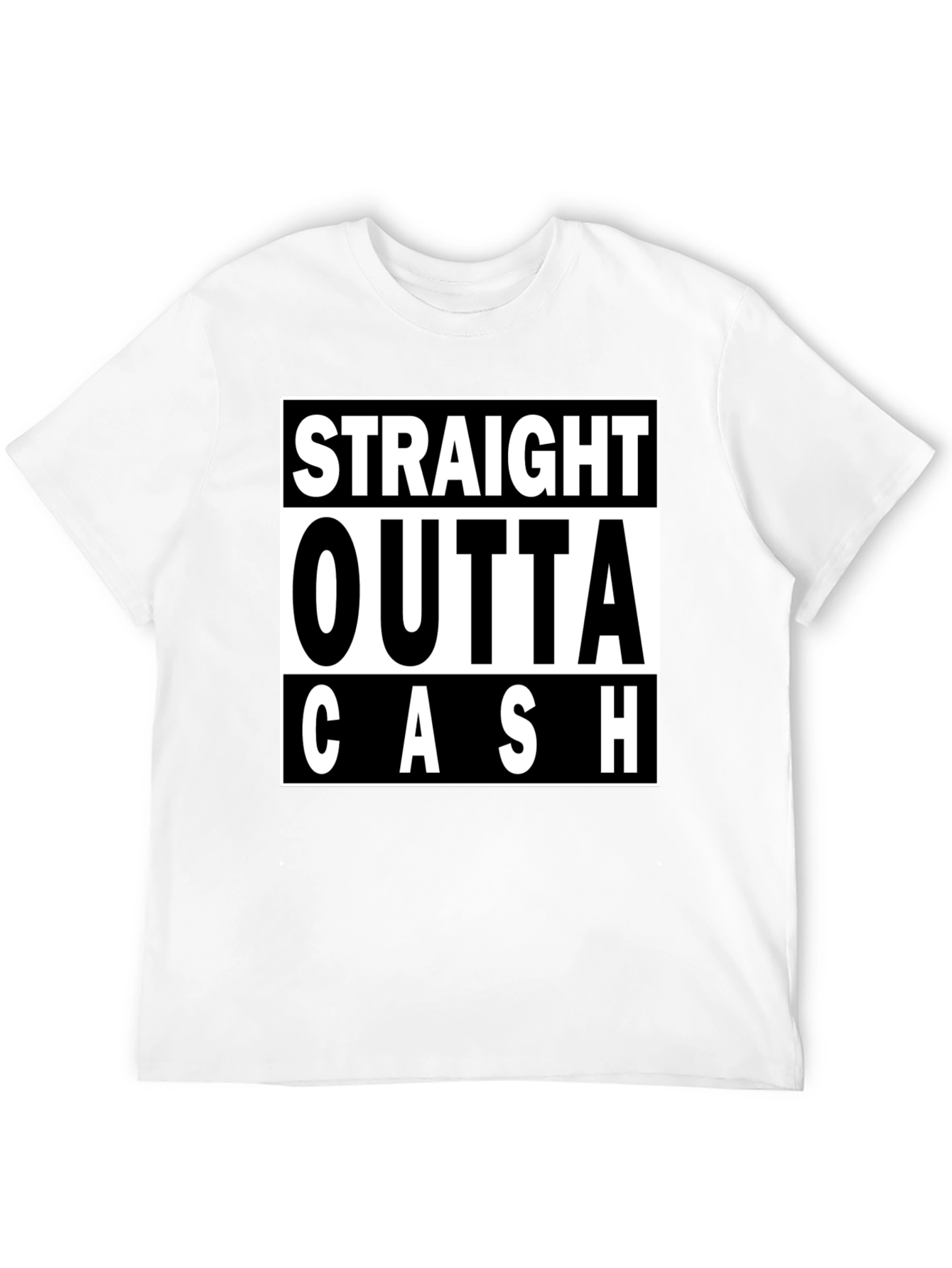 Straight Outta Cash Black Graphic Tee
